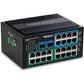 TRENDnet 26P Hardened Industrial Switch Switch Gigabit PoE+ DIN-Rail