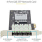 StarTech.com 4-Port Gbe SFP Network Card Fiber Optic Gigabit NIC/Controller