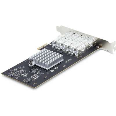 StarTech.com 4-Port Gbe SFP Network Card Fiber Optic Gigabit NIC/Controller