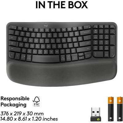 Logitech Wave Keys for Business - Graphite - Brown Box