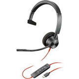 HP Blackwire 3310 Monaural Microsoft Teams Certified USB-C Headset +USB-C/A Adapter