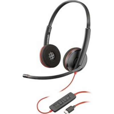 HP Poly Blackwire 3220 Stereo USB-C Headset +USB-C/A Adapter