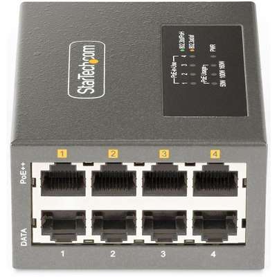 StarTech.com 4-Port PoE+/PoE++ Injector - Multi-Gigabit 5/2.5G Ethernet