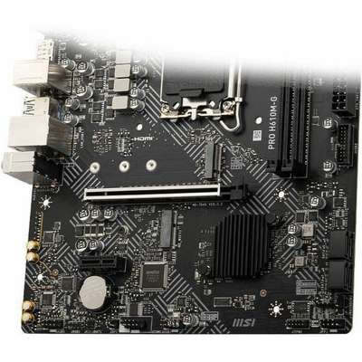 MSI PRO H610M-G Desktop Motherboard, Intel H610 Chipset, Socket LGA-1700, Micro ATX