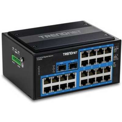 TRENDnet 26-Port Hardened Industrial Gigabit DIN-Rail Switch