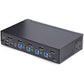 StarTech.com 4-Port Displayport KVM Switch - 8K 60HZ Hotkeys TAA Compliant