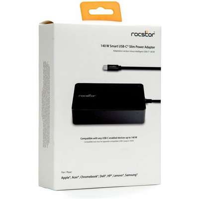 Rocstor USB-C Power Adapter 140W Smart USB-C- UL Certified