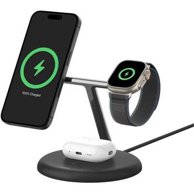 Belkin QI2 3/1 Magnetic Wireless Stand Black