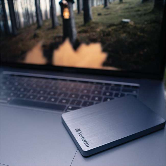 Verbatim 1TB Alu Hard Drive Slim Portable - Space Grey