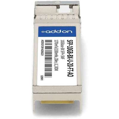 AddOn Fortinet Comp XCVR 20KM TAA 10G-BX 1270TX/1330NMRX SMF SFP+