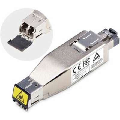 StarTech.com Gigabit Fiber to RJ45 Ethernet PoE Media Converter Dongle SMF/MMF