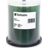 Verbatim CD-R 700MB 52X Shiny Silver Silk Screen Printable - 100-pack Spindle