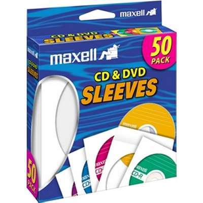 Maxell CD/DVD Sleeves 50-pack 190135