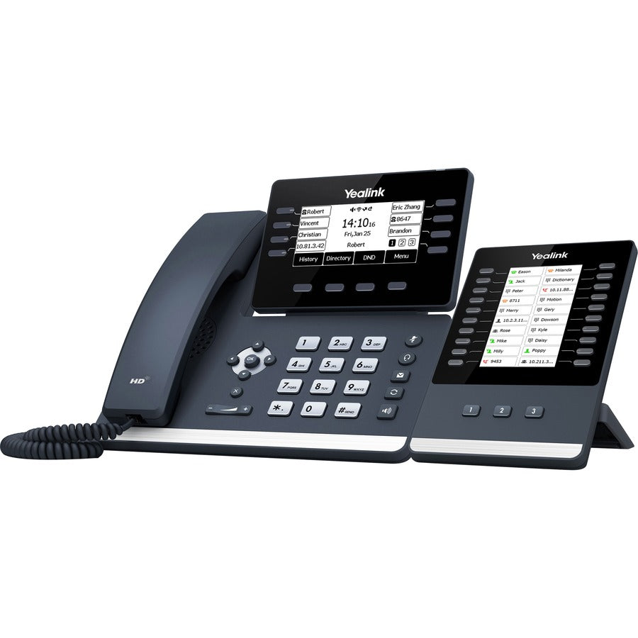 Yealink SIP-T53W IP Phone - Corded - Corded/Cordless - Wi-Fi, Bluetooth - Wall Mountable, Desktop - Classic Gray SIP-T53W