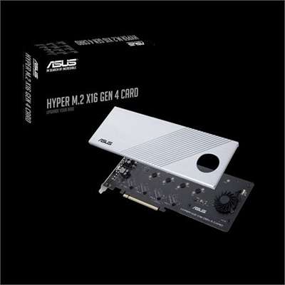 Asus Hyper M.2 x16 Gen 4 Card (PCIe 4.0/3.0) Supports 4x NVMe M.2