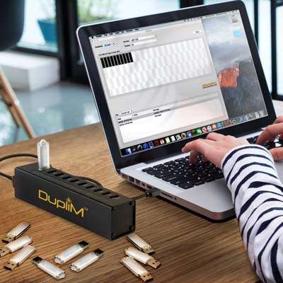 DupliM AC 210100 1:10 USB 3.0 Flash Duplicator Computer Connect for PC and Mac