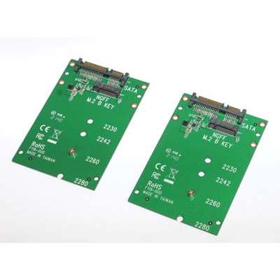 DupliM AC 450103 DupliM M.2 NGFF SATA SSD to 2.5 7 mmSata Adapter 2-Pack RTL