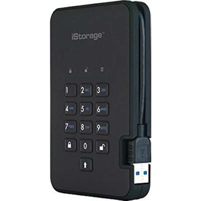 iStorage diskAshur2 USB 3.1 Secure Portable encrypted Hard Drive - Phantom **OPEN BOX**