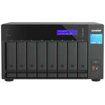 Qnap NAS TVS-H874T-I7-32G-Us 8-Bay Core I7 32GB DDR4 Ram 350W