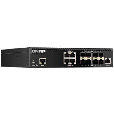 Qnap SWT QSW-M3212R-8S4T-Us 12 Port layer 2 Managed Switch 4X10GBE Nbase-T