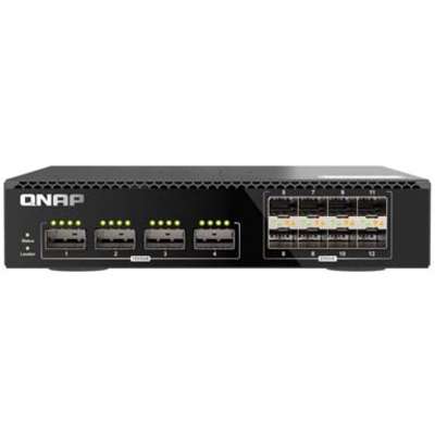 Qnap Half-Rackmount Switch QSW-M7308R-4x-Us, Layer 2 12 Port Managed Switch, 4 Port