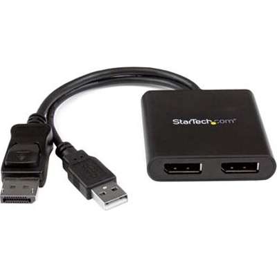 StarTech.com DisplayPort to DP Multi Monitor Splitter - 2-Port MST Hub