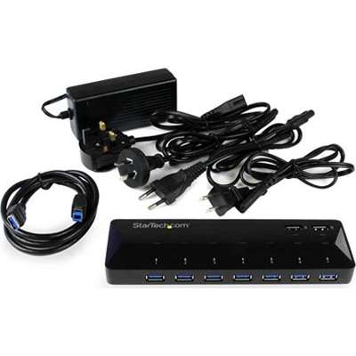 StarTech.com 7 Port USB 3.0 Hub plus two 2.4A Dedicated Fast Charging Ports