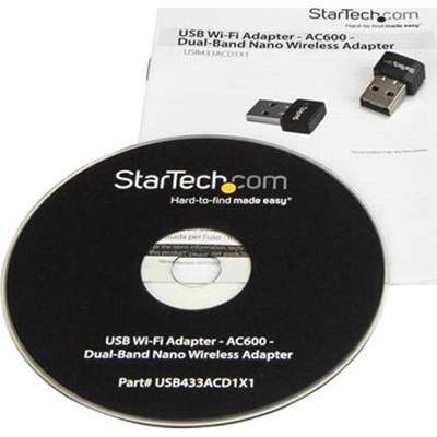 StarTech.com Wireless USB WiFi Adapter - AC600 Dual-Band Nano USB Adapter