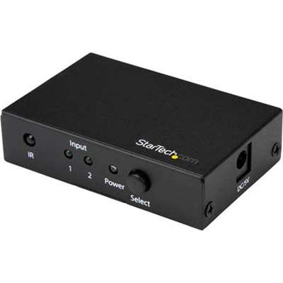 StarTech.com 2-Port HDMI Switch - 4K HDMI Switch Box - Ultra HD 4K 60Hz