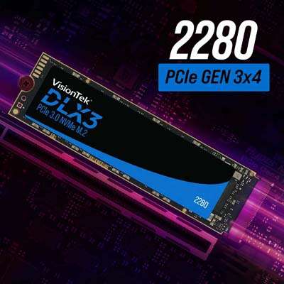 VisionTek 512GB M.2 2280 NVMe DLX3 PCIE GEN3 X4