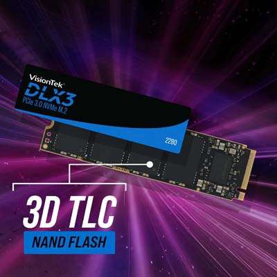 VisionTek 512GB M.2 2280 NVMe DLX3 PCIE GEN3 X4